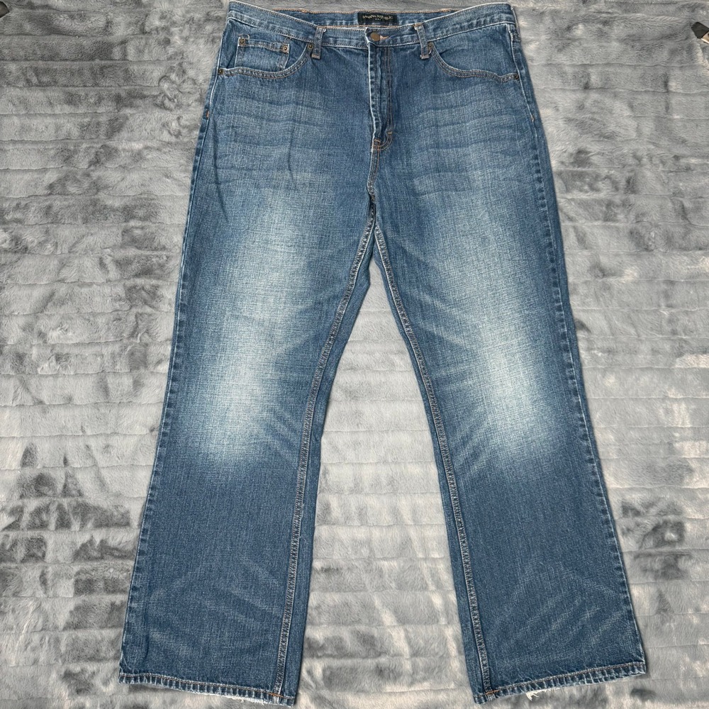 Banana Republic Jeans Mens 38x32 Blue Medium Wash Straight Leg 100% Cotton Denim